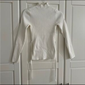 Aritzia babaton sculpt knit tie back long sleeve top